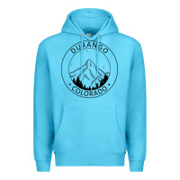 Ocean Blue Durango Mountain City - Colorado State Souvenir Gift Premium Hoodie - trangStudio