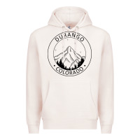 Pale Pink Durango Mountain City - Colorado State Souvenir Gift Premium Hoodie - trangStudio