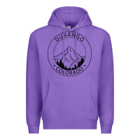 Purple Durango Mountain City - Colorado State Souvenir Gift Premium Hoodie - trangStudio