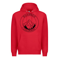 Red Durango Mountain City - Colorado State Souvenir Gift Premium Hoodie - trangStudio