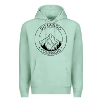 Seafoam Durango Mountain City - Colorado State Souvenir Gift Premium Hoodie - trangStudio