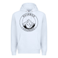 White Durango Mountain City - Colorado State Souvenir Gift Premium Hoodie - trangStudio