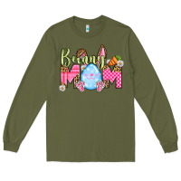 Army Green Easter Day Bunny mom Long Sleeve Tee - OliviaCreatesArt