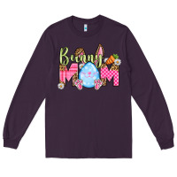 Plum Easter Day Bunny mom Long Sleeve Tee - OliviaCreatesArt