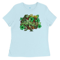 Baby Blue s day t rex Ladies Tee - NancyCooperArtShop