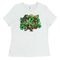 White s day t rex Ladies Tee - NancyCooperArtShop