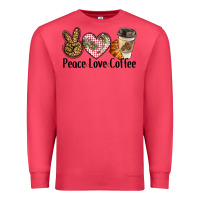 Cardinal peace love coffee Premium Sweatshirt - BarkalooDesign