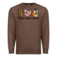 Chestnut peace love coffee Premium Sweatshirt - BarkalooDesign