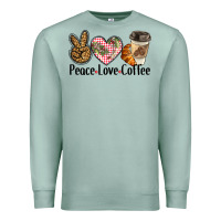 Seafoam peace love coffee Premium Sweatshirt - BarkalooDesign