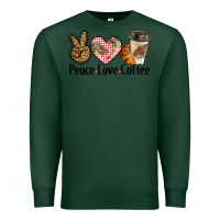 Sports Green peace love coffee Premium Sweatshirt - BarkalooDesign