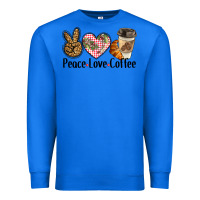 True Royal peace love coffee Premium Sweatshirt - BarkalooDesign