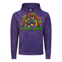 Cloud Purple Mardi Gras rainbow and masks Vintage Hoodie - HowdyJamesFarm