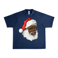 Navy african american santa Urban Heavy Tee - RanaPortraitStore