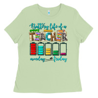 Matcha battery life of a teacher monday friday Ladies Tee - NancyCooperArtShop