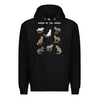 Black Wolves Of The World Educational Wolf Gift Premium Hoodie - trangStudio
