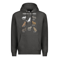Charcoal Heather Wolves Of The World Educational Wolf Gift Premium Hoodie - trangStudio