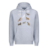 Heather Grey Wolves Of The World Educational Wolf Gift Premium Hoodie - trangStudio