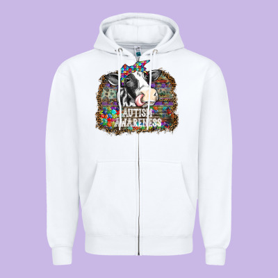 Autism Awareness2 Zipper Hoodie Designed By Sublimationcraftshop