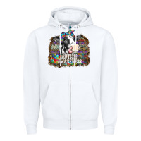 White autism awareness2 Zipper Hoodie - SublimationCraftShop