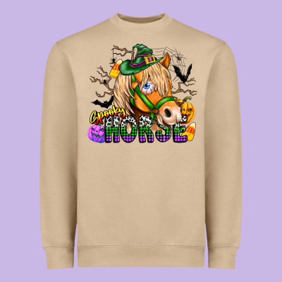 Spooky Horse Heavyweight Sweatshirt Designed By Cowhidedigitalart