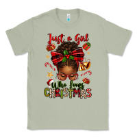 Matcha just a girl who loves christmas afro messy bun Classic Tee - texasbilliewilder