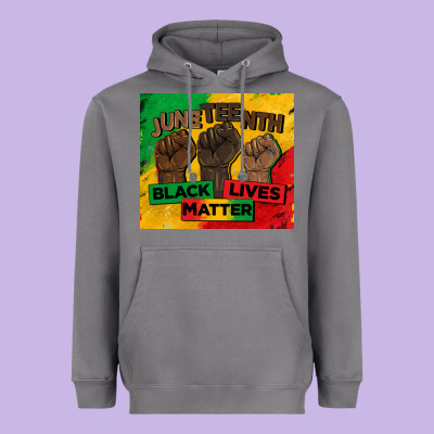 Juneteenth Black Lives Matter Tumbler Heavyweight Hoodie Designed By Barkaloodesign