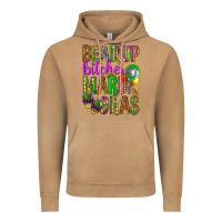 Vintage Camel Bead up bitches it's Mardi Gras Vintage Hoodie - HowdyJamesFarm
