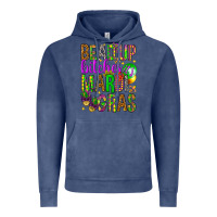 Vintage Denim Bead up bitches it's Mardi Gras Vintage Hoodie - HowdyJamesFarm