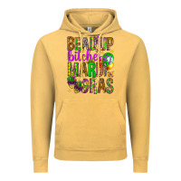 Vintage Mustard Bead up bitches it's Mardi Gras Vintage Hoodie - HowdyJamesFarm