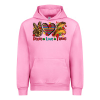 Fuchsia Pink peace love tacos Urban Hoodie - AdoDesignShop