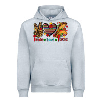 Heather Grey peace love tacos Urban Hoodie - AdoDesignShop