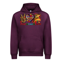 Mauve Wine peace love tacos Urban Hoodie - AdoDesignShop