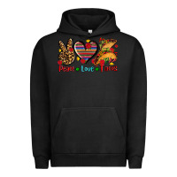 Pigment Black peace love tacos Urban Hoodie - AdoDesignShop