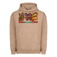 Pigment Burro peace love tacos Urban Hoodie - AdoDesignShop