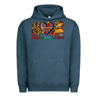 Pigment Midnight Navy peace love tacos Urban Hoodie - AdoDesignShop