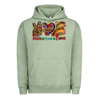 Pigment Oil Green peace love tacos Urban Hoodie - AdoDesignShop