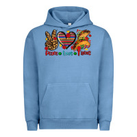 Pigment Pebble Blue peace love tacos Urban Hoodie - AdoDesignShop