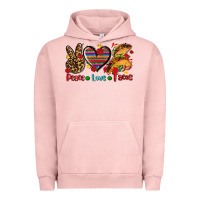 Pigment Salmon peace love tacos Urban Hoodie - AdoDesignShop