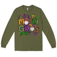 Army Green it's mardi gras y'all gnomes Long Sleeve Tee - OliviaCreatesArt