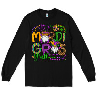 Black it's mardi gras y'all gnomes Long Sleeve Tee - OliviaCreatesArt