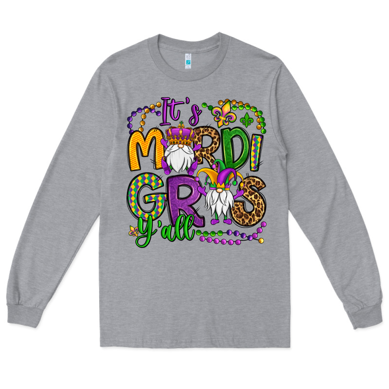 It's Mardi Gras Y'all Gnomes Long Sleeve Tee by OliviaCreatesArt | Teevron