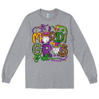 Heather Grey it's mardi gras y'all gnomes Long Sleeve Tee - OliviaCreatesArt