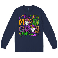 Navy it's mardi gras y'all gnomes Long Sleeve Tee - OliviaCreatesArt