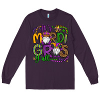 Plum it's mardi gras y'all gnomes Long Sleeve Tee - OliviaCreatesArt