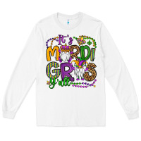 White it's mardi gras y'all gnomes Long Sleeve Tee - OliviaCreatesArt