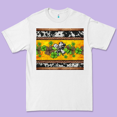 St Patricks Day Western Shamrock Premium Tee Designed By Jasminsmagicworld