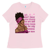 Bubblegum Pink afro woman cancer Ladies Tee - texasbilliewilder