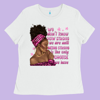 Afro Woman Cancer Ladies Tee Designed By Texasbilliewilder