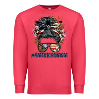Cardinal americanmom messy bun Premium Sweatshirt - BarkalooDesign