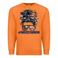 Americanmom Messy Bun Premium Sweatshirt | Teevron